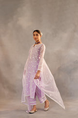 Kalgi - Lavender Embroidered Suit Set.