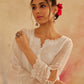 Nia Sharma in Aseem Ivory White Embroidered Straight Suit Set