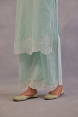 Sadabahaar - Mint Green Embroidered Suit Set.