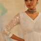 Aseem Ivory White Embroidered Anarkali Gown Set