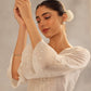 Tanya Sharma in Juhi - Egg White Embroidered Suit Set.