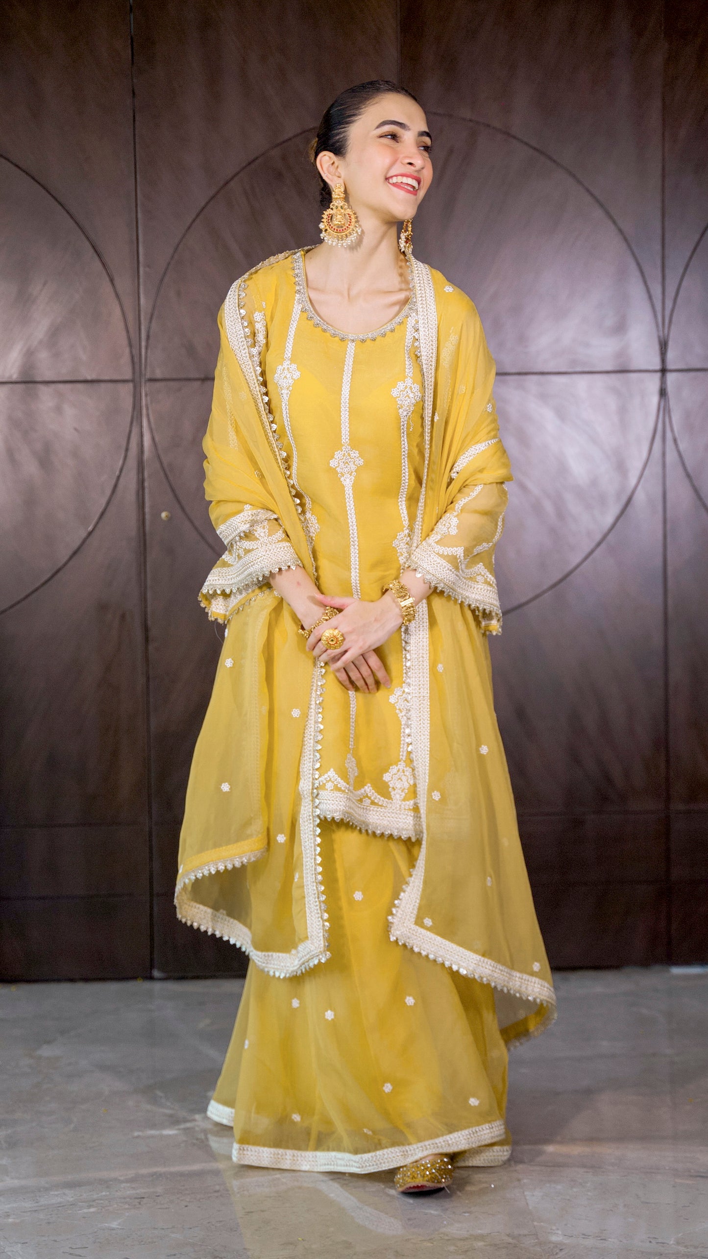 Shreya Lakhani in Nazneen - Yellow Organza Sharara Set