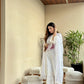 Tanya Sharma in Juhi - Egg White Embroidered Suit Set.