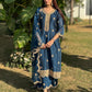 Jasnoor Anand in  Gul- Blue Embroidered Chanderi Suit Set