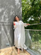 Mehak Jain in  Aseem Ivory White Embroidered Straight Suit Set