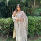 Heena Sachdeva in in Hazel Beige Chanderi Suit Set