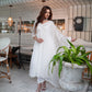Nikita Dhongdi in Aseem Ivory White Embroidered Anarkali Gown Set