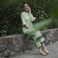 Shreya Lakhani in  Green Chikankari Summer Co-ord Set.