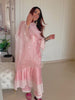 Nia Sharma in AAROHI - Blush Pink Chanderi A-line Suit Set