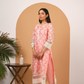 Floral Peach Chanderi Suit Set