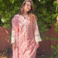 Jigya Goel in Floral Peach Chanderi Suit Set