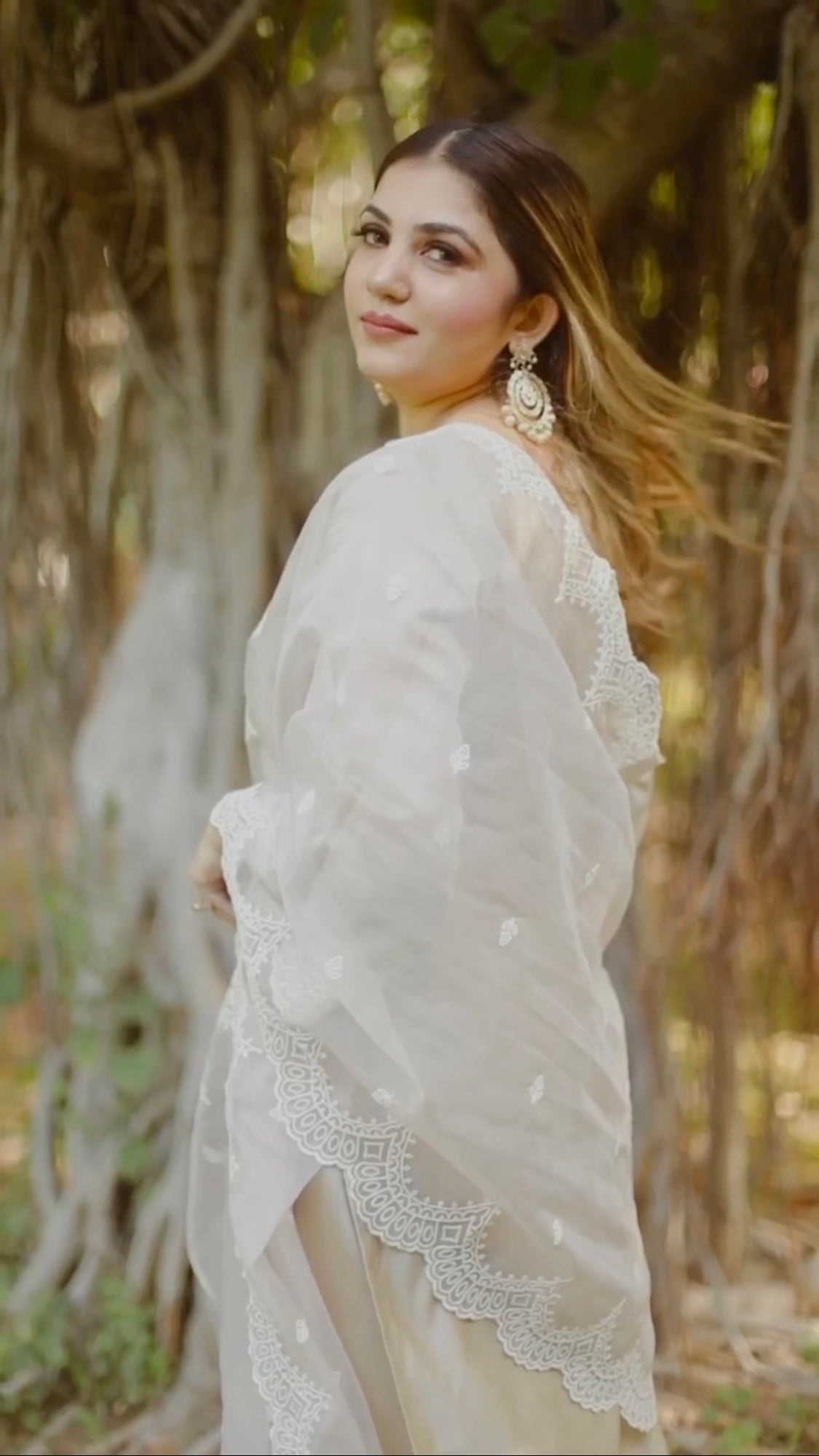 Priyanka Kamboj in Hazel Beige Chanderi Suit Set