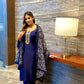 Ritika Singh in Sunehri Blue Suit Set