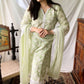 Abida Fatima in Floral Green Chanderi Suit Set