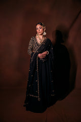 Srishti Takkar in Sunehri Black Lehenga Set