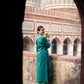 Dr. Taniyaa Bakshi in Pine Green Chanderi Silk Suit Set