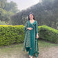Sheenam Rajta in Sunehri Green Angrakha Anarkali Set