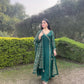 Sheenam Rajta in Sunehri Green Angrakha Anarkali Set