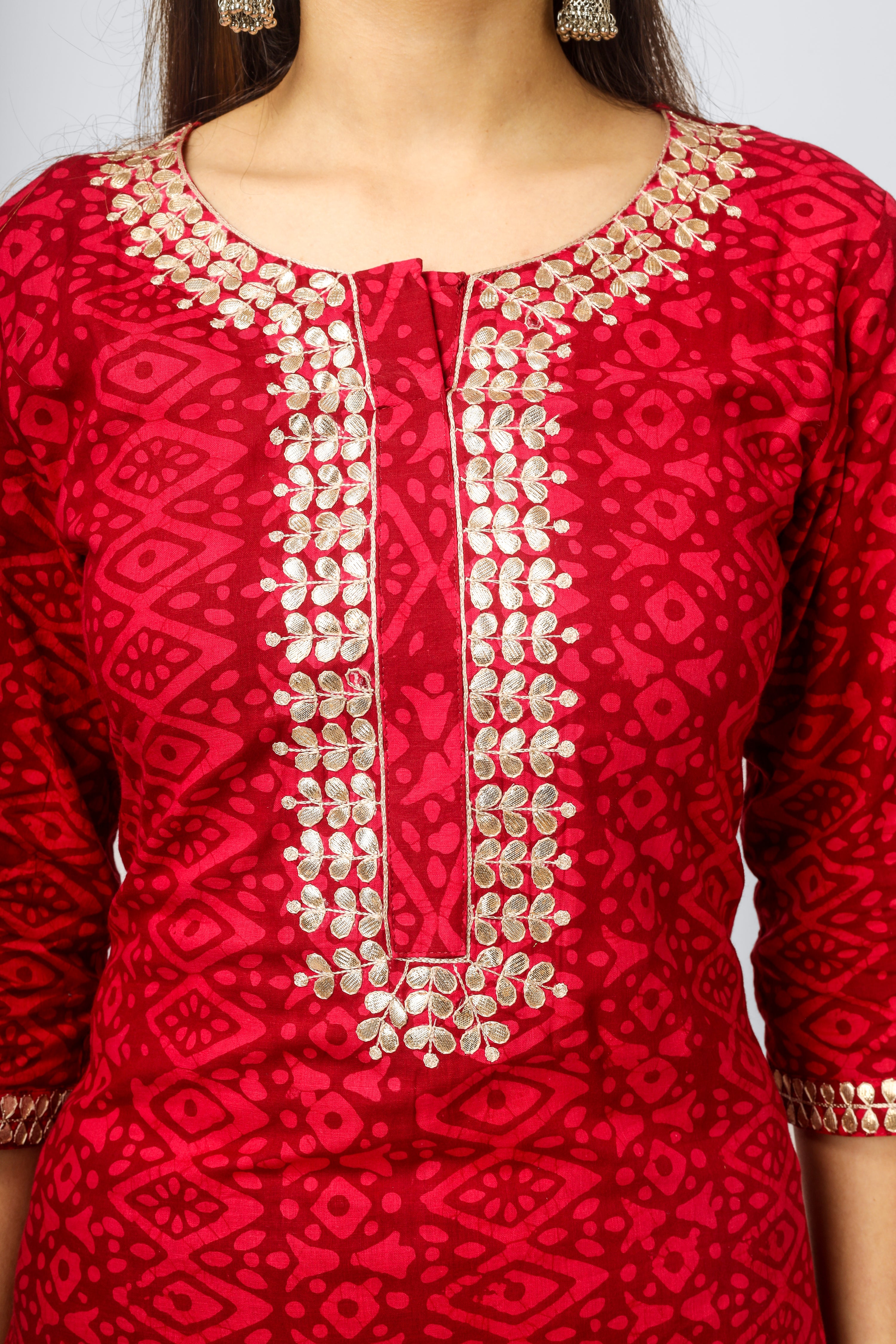 Women's Premium Red Kurti with Pant For Casual Wedding Wear Gift Item | eBay