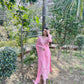Nandita Miglani Blossom Pink Chanderi Suit Set