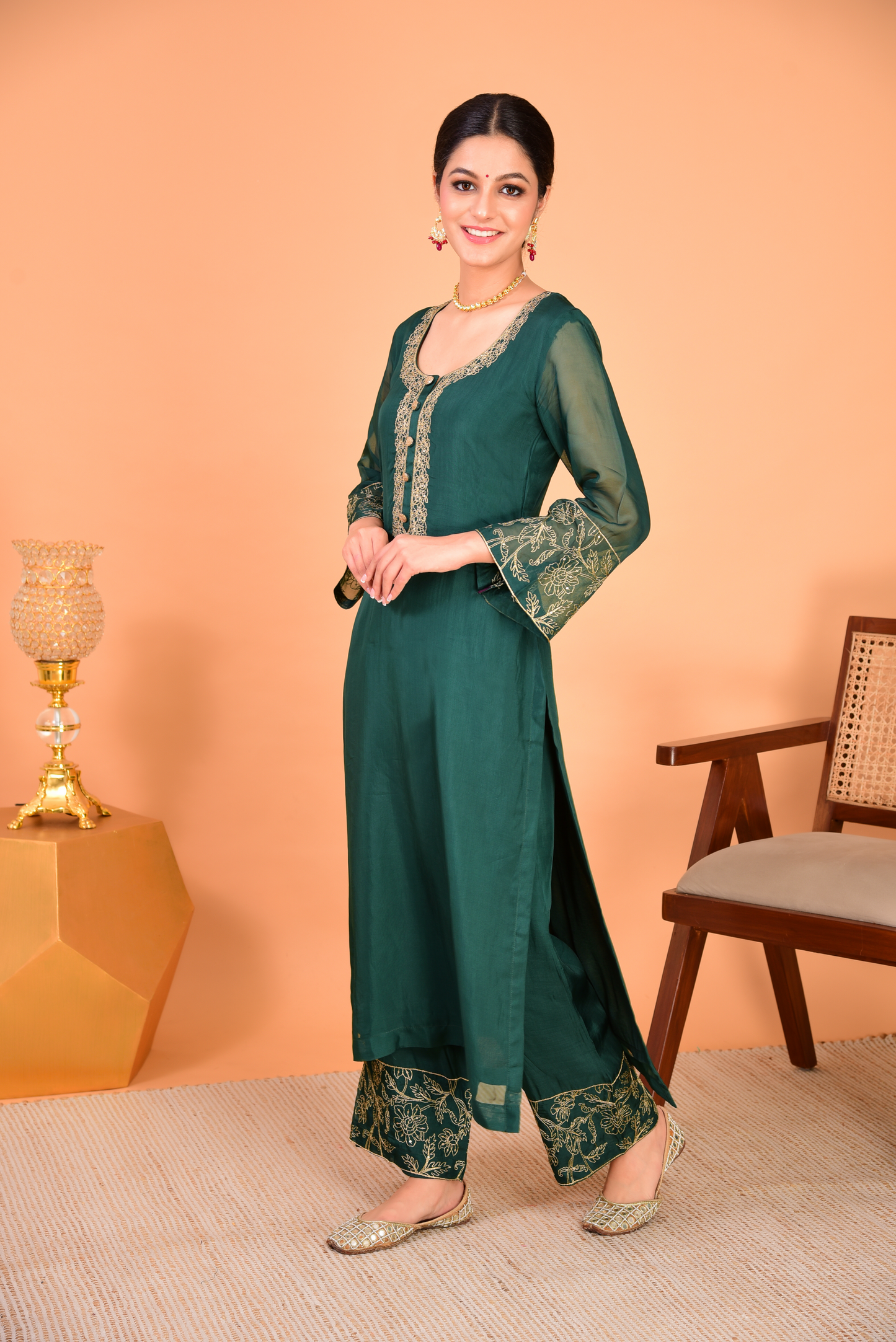 Sunehri Green Suit Set