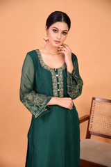 Sunehri Green Suit Set