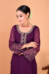 Sunehri Purple Suit Set