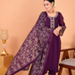 RJ Mahvash in Sunehri Purple Suit Set