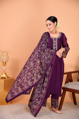 Sunehri Purple Suit Set