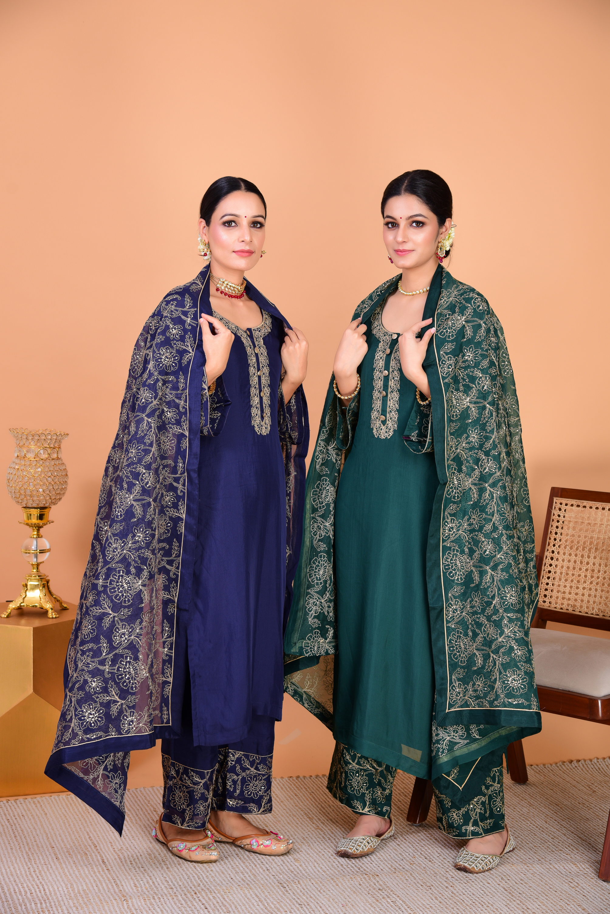 Sunehri Blue Suit Set