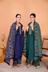 Sunehri Blue Suit Set