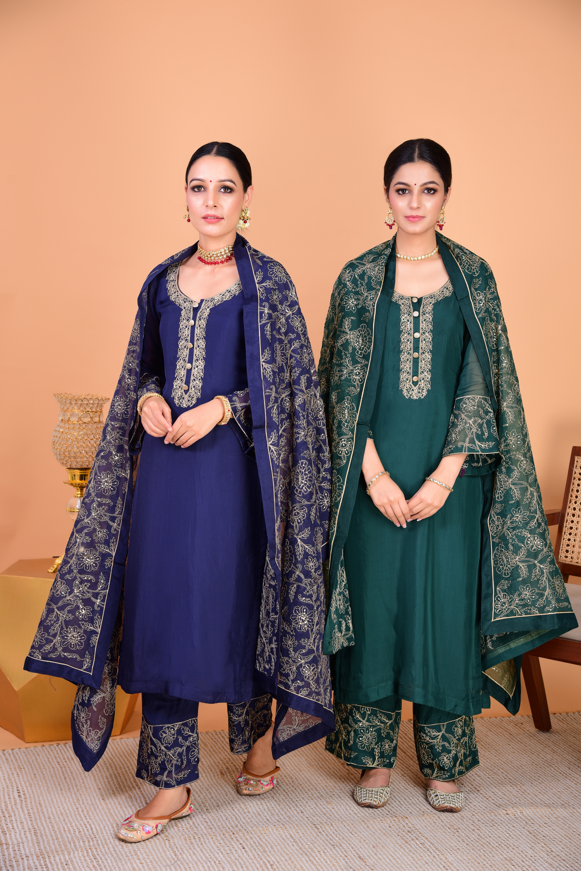 Sunehri Green Suit Set
