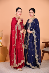 Sunehri Blue Sharara Set