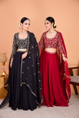 Sunehri Black Lehenga Set