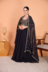 Sunehri Black Lehenga Set