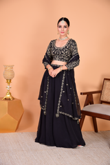Sunehri Black Lehenga Set