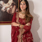 Tanisha Puri in Sunehri Maroon Sharara Set