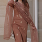 Simran Sethi in Walnut Brown Chanderi Silk Suit Set