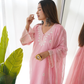 Arti Chauhan in Blossom Pink Chanderi Suit Set