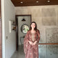 Simran Sethi in Walnut Brown Chanderi Silk Suit Set