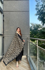 Mehak Jain in Sunehri Black Angrakha Anarkali Set