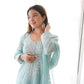 Arti Chauhan in Tiffany Blue Chanderi Suit Set