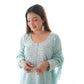 Arti Chauhan in Tiffany Blue Chanderi Suit Set