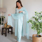 Arti Chauhan in Tiffany Blue Chanderi Suit Set