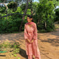 Kritika Sonik in Rustic Pink Chanderi Suit Set
